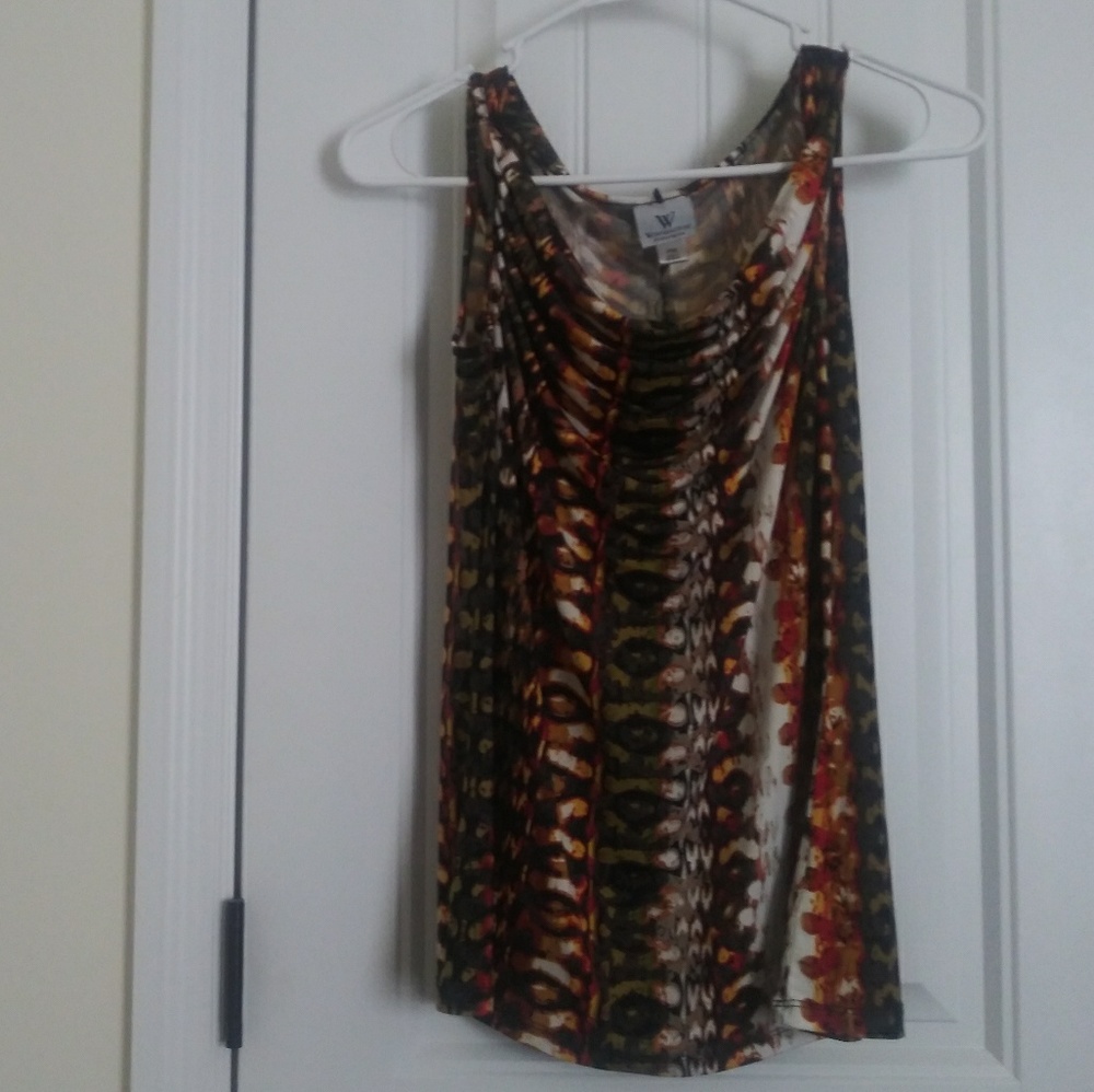 Worthington Petite Stretch Multi-Colored Tank Top